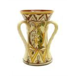 A red clay pottery commemorative vase,