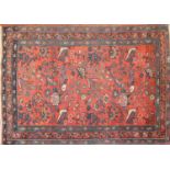 A small red ground rug,