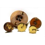 A collection of fly reels,