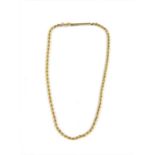 A 9ct gold rope link chain,
