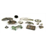 A quantity of silver jewellery,