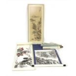 Seven Chinese ink paintings,