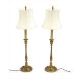 A pair of Ralph Lauren brass table lamps,