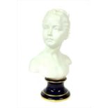 A Bisque porcelain bust by Limoges,