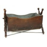 A large 19th century mahogany log basket,