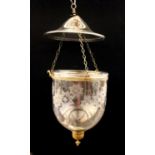 A 19th century glass lantern,