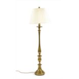 A Ralph Lauren brass standard lamp,