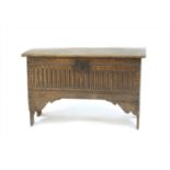 An oak six-plank coffer