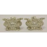 A pair of Victorian silver salts,