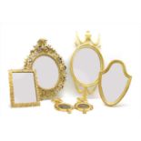 A pair of giltwood wall mirrors,