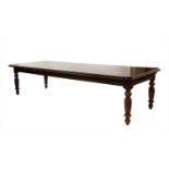 A large Victorian design mahogany dining table,