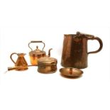 A collection of copperwares,