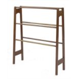 A mahogany towel rail,