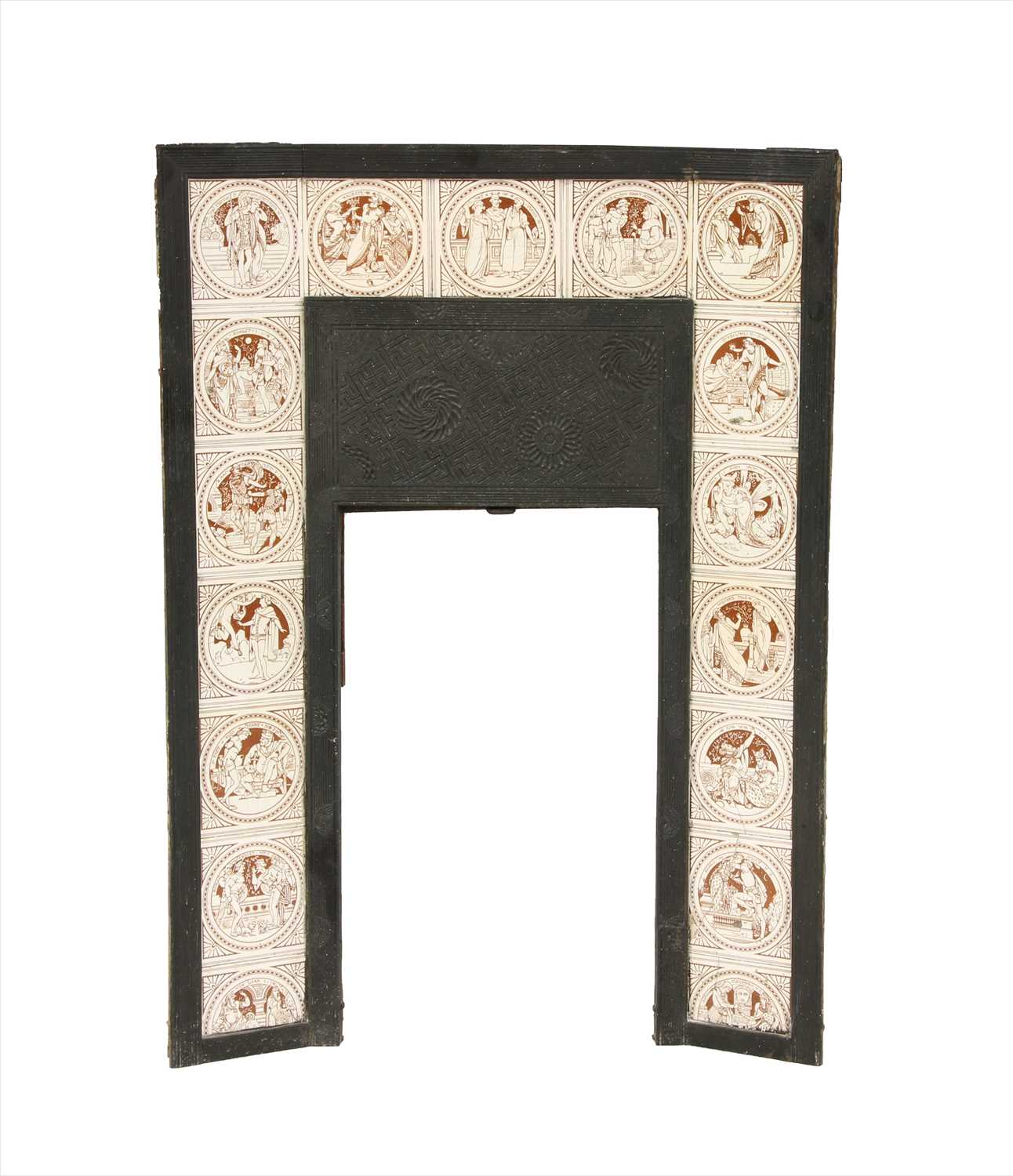 A Barnard, Bishop & Barnards cast iron fire surround,