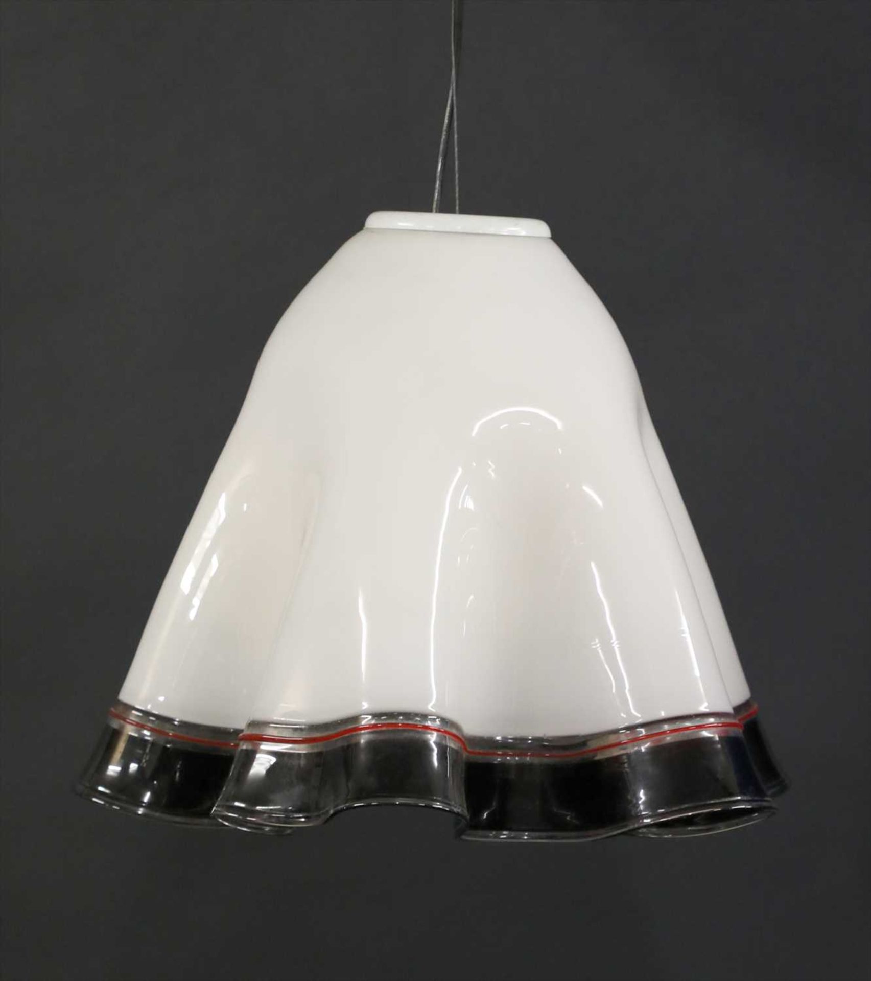 An Italian Fazzaletto glass pendant ceiling light,