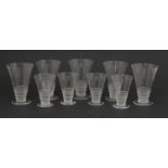A set of Lalique 'Bourgueil' glasses,