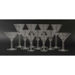 A suite of 'Molnet' (Cloud) Orrefors glassware,