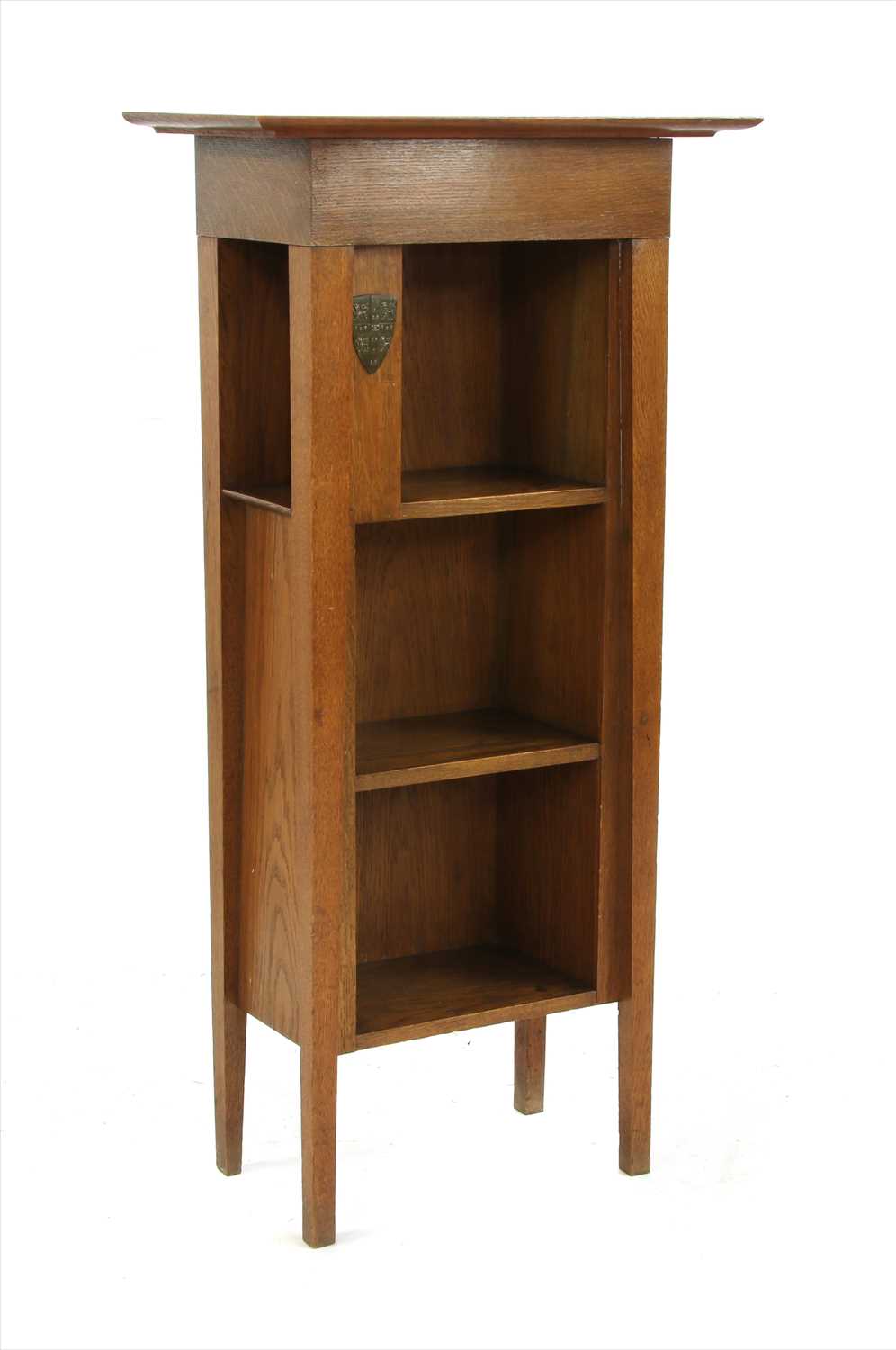 An oak University of Cambridge 'Encyclopedia Britannica' bookcase,