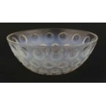 A Lalique opalescent glass 'Asters' bowl,