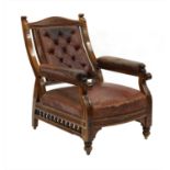 A walnut armchair,