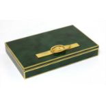 An Hermès enamelled and gilt cigarette box,