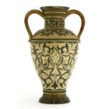 A Doulton Lambeth stoneware twin-handled vase,