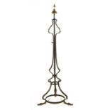 An Arts & Crafts wrought iron standard lamp,