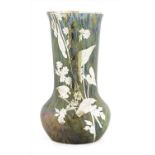 A Loetz silver overlay glass vase,