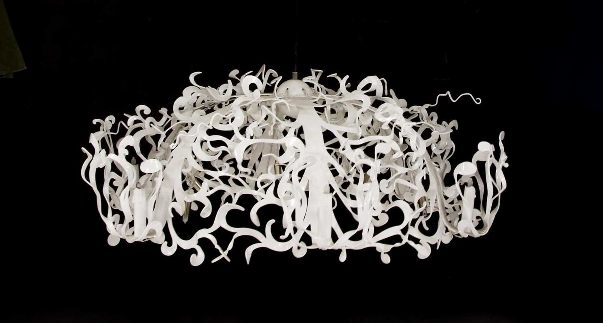A pair of white hanging 'Botanical' chandeliers, - Image 2 of 2