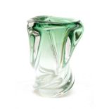 A Val St Lambert glass vase,