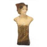 A Goldscheider terracotta bust,