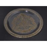 A Lalique glass 'Chasse Chiens' plate,