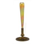 A Tiffany Studios' favrile iridescent glass spill vase,