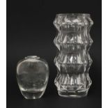 A Hadeland glass vase,