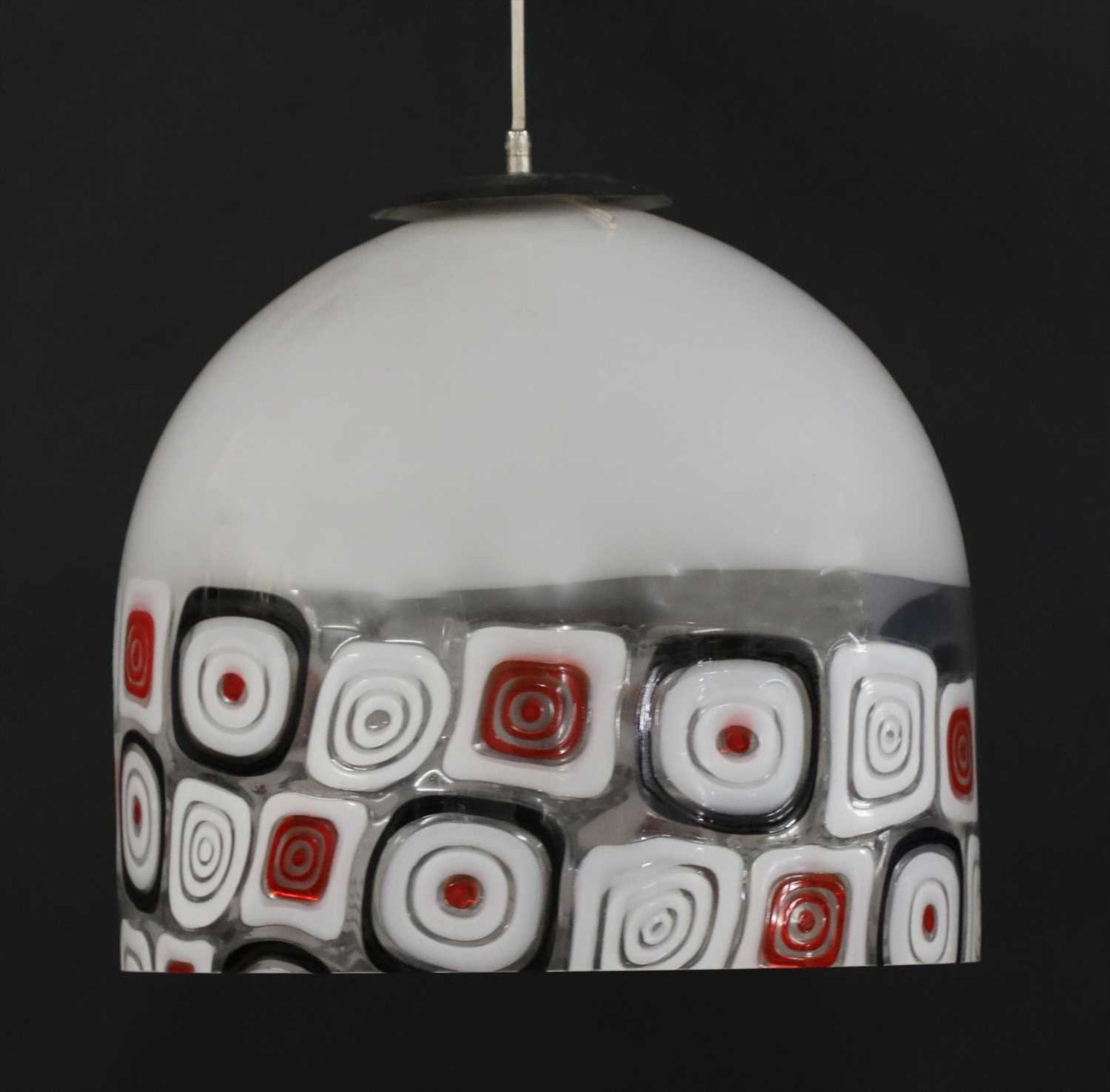 An Italian glass pendant ceiling light,