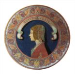 A French majolica charger,
