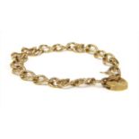 A 9ct gold curb bracelet,