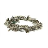 A sterling silver curb bracelet,