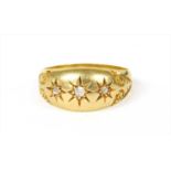 An 18ct gold diamond ring,