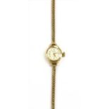 A ladies' 9ct gold Rotary mechanical bracelet watch,