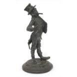 A VICTORIAN SPELTER FIGURE OF A 'DANDY MAN' OR RINGMASTER,