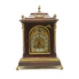 A late 19th century ormolu mounted mahogany Chinese bracket clock,