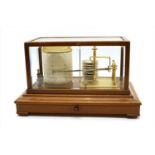 A mahogany cased barograph,