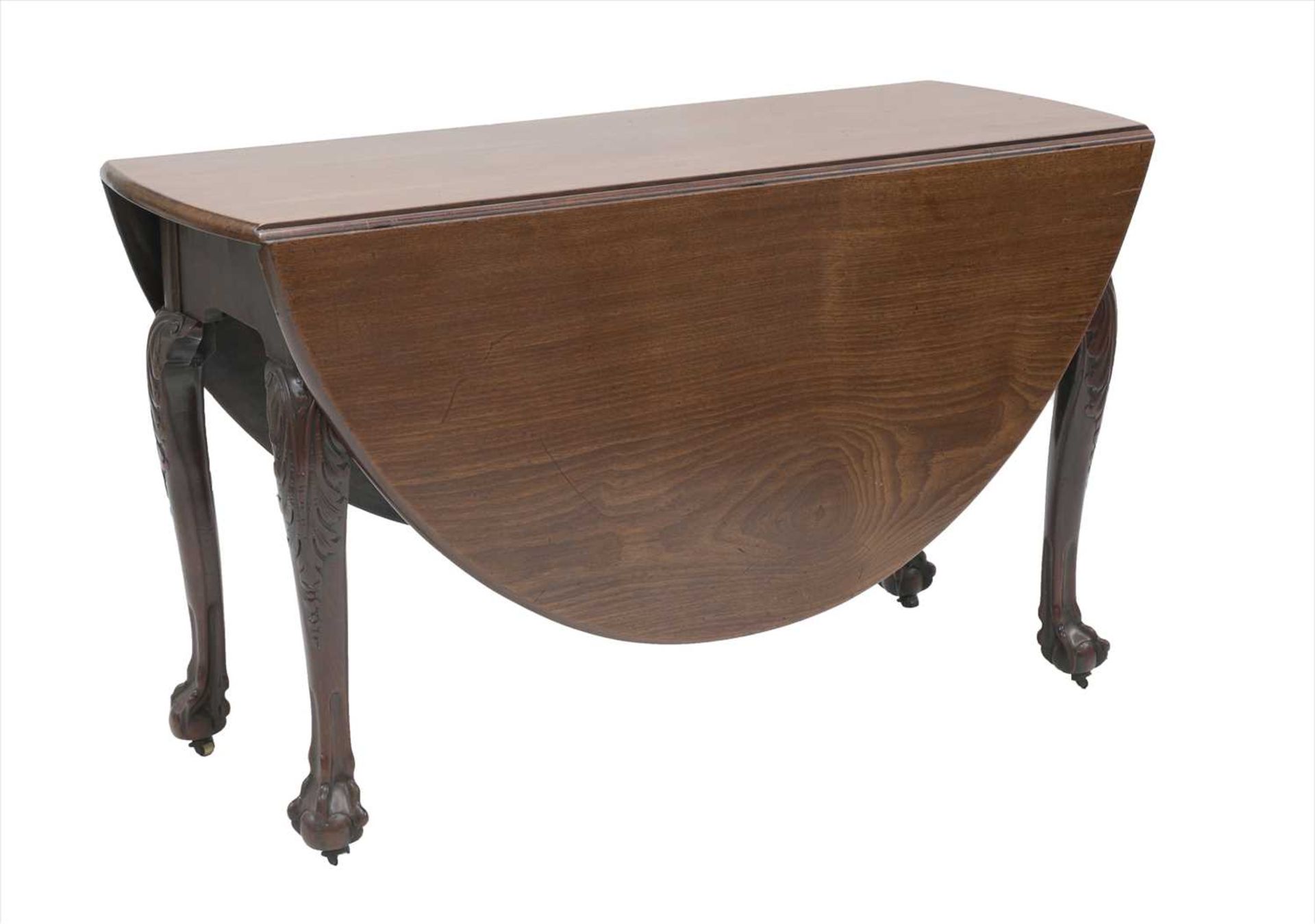 A George II mahogany pad foot table, - Image 2 of 2