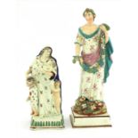 Five creamware figures,