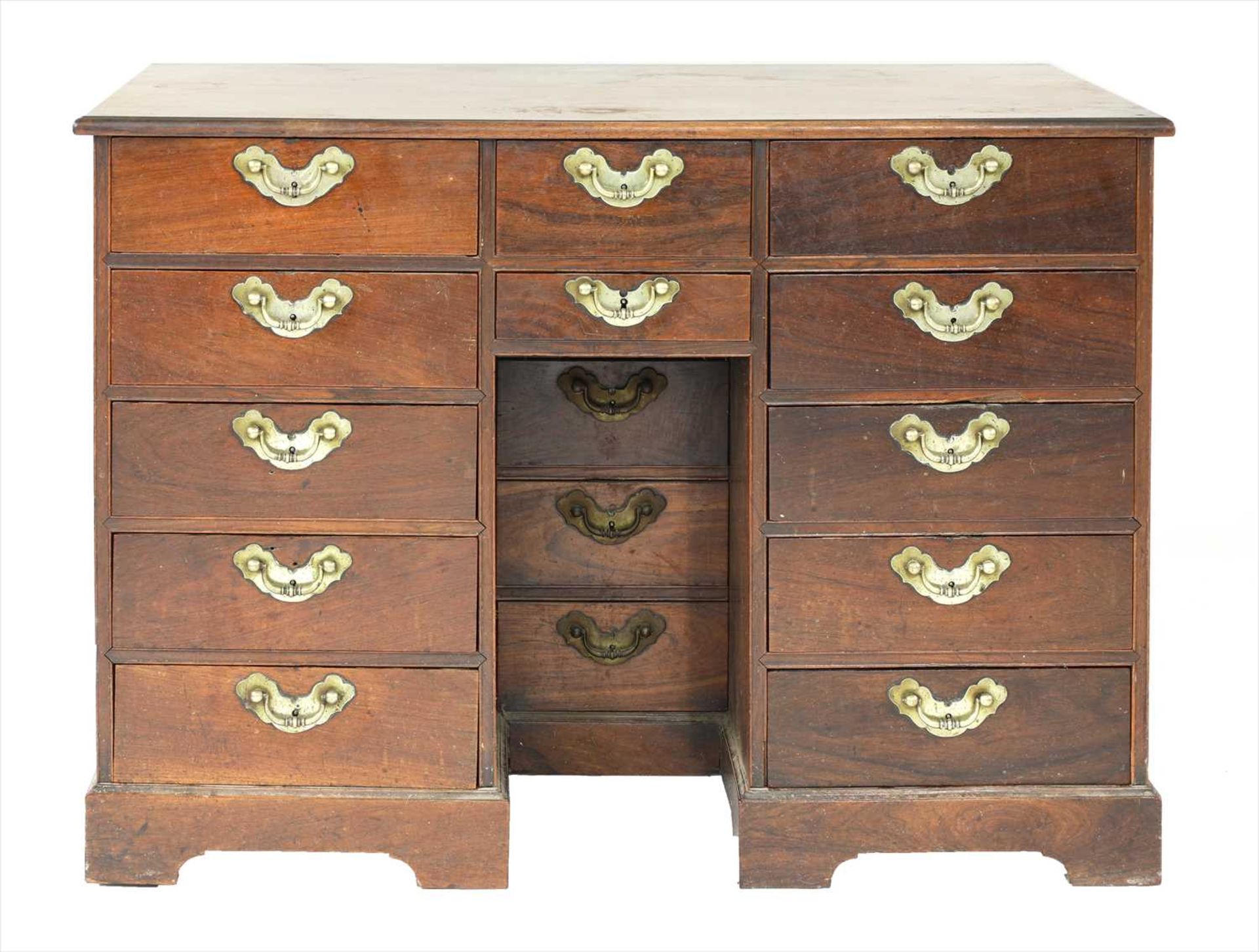 A colonial twelve-drawer padouk chest,