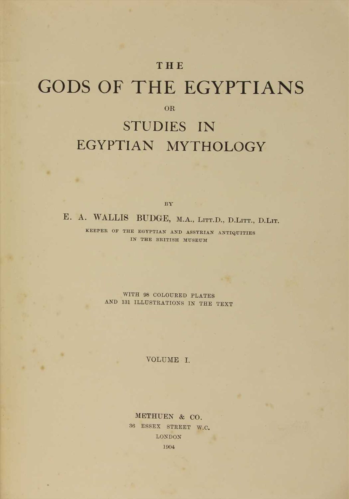 EGYPTOLOGY: BUDGE, E.A. W:, - Image 2 of 4