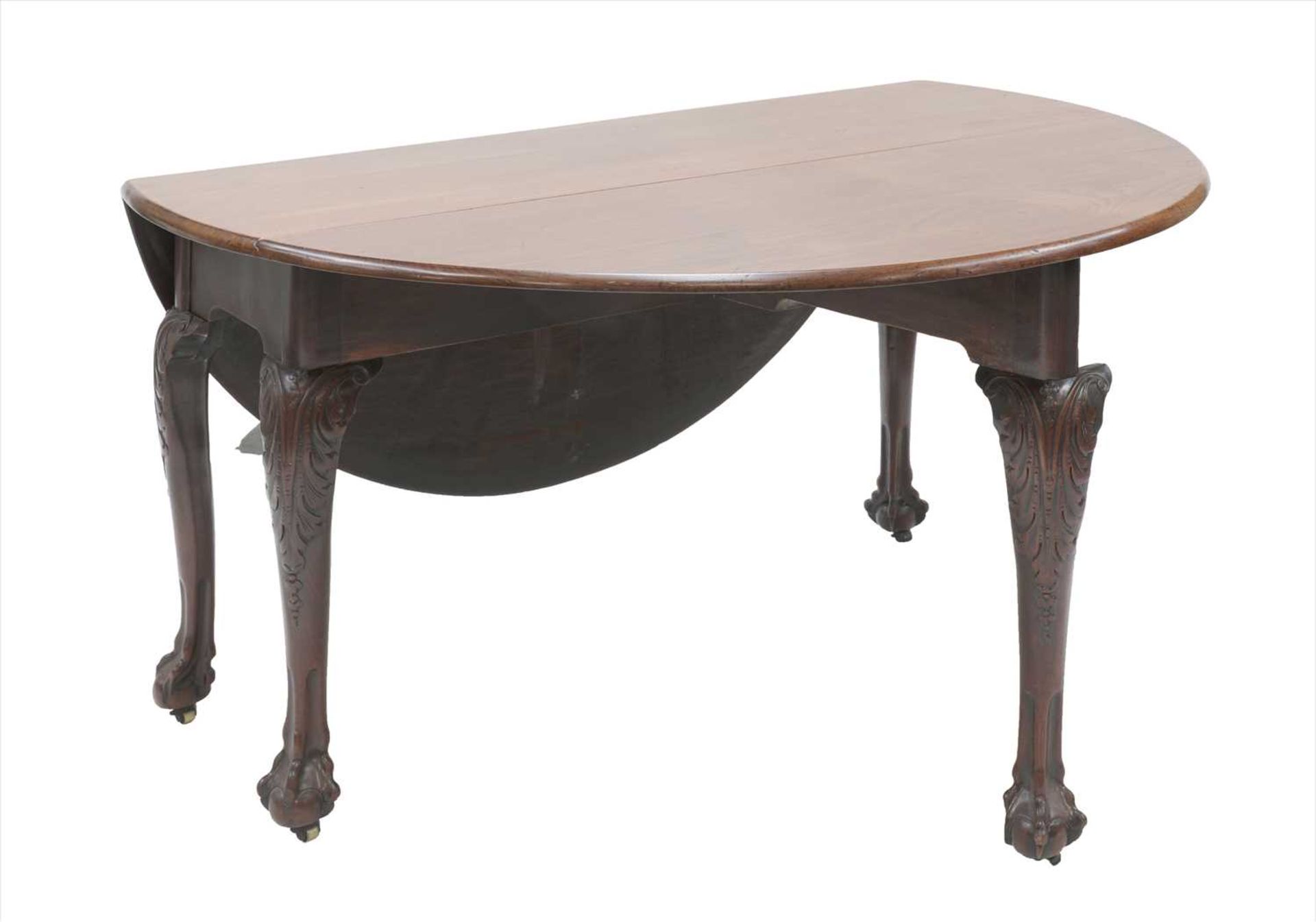 A George II mahogany pad foot table,