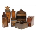 A collection of seven treen items,