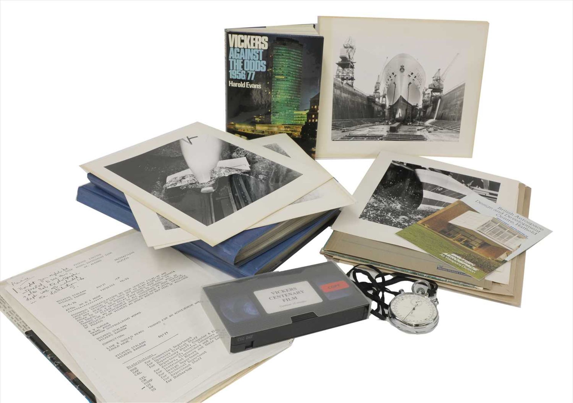 A number of documents and photographs relating to the Vickers Ship Model Experiment Tanks